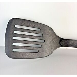Chefmate Slotted Spatula Turner Flipper Nylon Plastic Black Heat‎ Resistant EUC